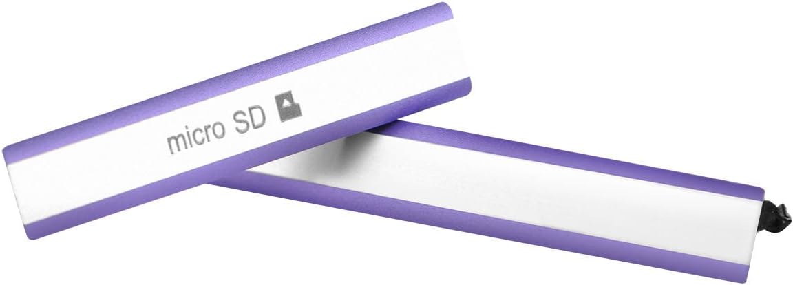 gsheng Dust Plug Cover Flap For Sony Xperia Z2 Micro SD Card For USB Charging port SIM Card port Cover Cap D6502 D6503 D6543 L50W (purple)