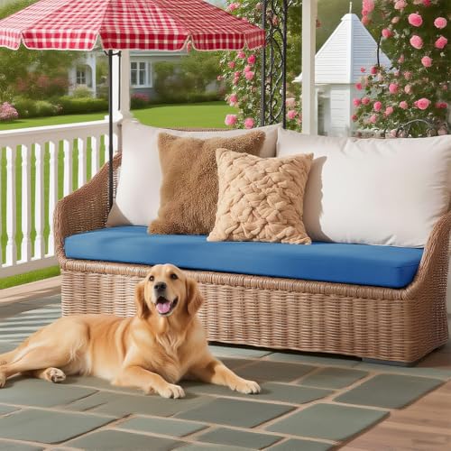 Cuscino antiscivolo per panca da esterni e interni, 170 x 45 x 5 cm, per dondolo da giardino e patio a 14 posti, comodo cuscino verde per cucina e mobili da esterno