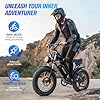 Ridstar Electric Bike for Adults, 1000/2000W, 25/30/37MPH,48V-52V, 20AH,40AH Battery, Max 50-180 Miles Electric Motorcycle, 20" Fat Tire Dirt Bike, Shamano 7-Speed E-Bike #5