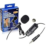 Vidpro XM-L Wired Lavalier microphone - 20' Audio Cable - Transducer type: Electret Condenser FOR Canon VIXIA HF R500 Camcorder