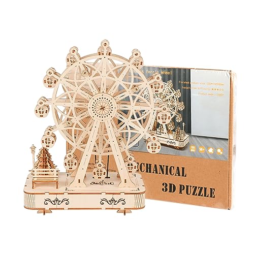 Puzzle 3D grande ruota modello in legno con