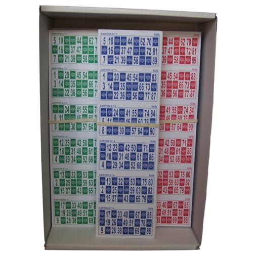 Keka 3.600 Cartones De Bingo Pack Ahorro!! 2 Series De 600 Azules 2 Series De 600 Verdes 2 Series De 600 Rojas 6x600 Tricolor Keka 3.600 Cartones De Bingo Pack Ahorro!! 2 Series De 600 Azules 2 Series De 600 Verdes 2 Series De 600 Rojas 6x600 Tricolor
