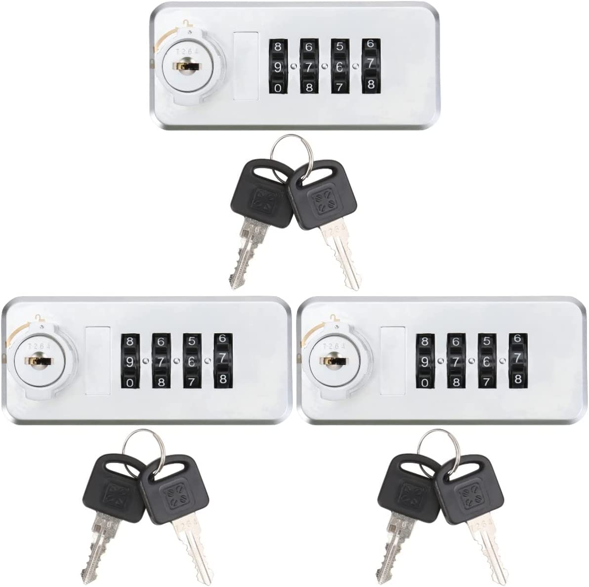 Candado con cerradura de combinación, cerradura codificada for equipaje, candado con código, dial de metal for exteriores, candado for candado, cajón, leva, dígitos, escuela fija con casillero, puerta