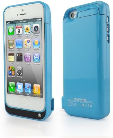 Blue 4200mAh Rechargeable External Battery Case Power Bank for iPhone 5 5S 5C