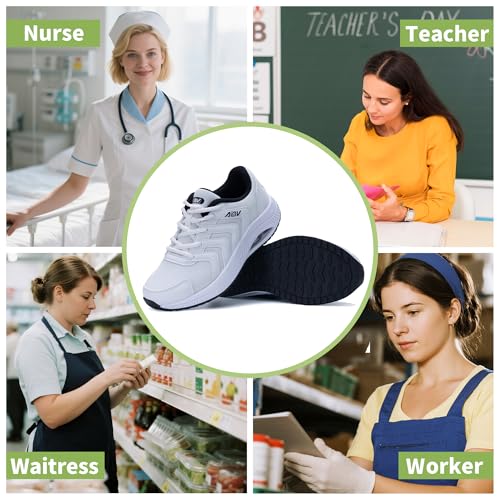 Image of AOV Women Arch Support Walking Shoes Orthotic Sneakers for Plantar Fasciitis Foot and Heel Pain Relief Tennis Shoes