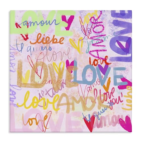 Stupell Industries 'Bold Abstract Love Words Collage'| Canvas Art by Stupell Industries - Used condition - US$64.43