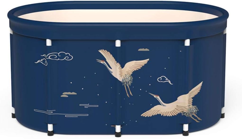 Best Cyber Deals 🔥 Foldable Bathtub Portable Soaking Bath Tub,Eco-Friendly Bathing Tub for Shower Stall, Adult Foldable Tub (Crane 2,Bathtub+bag+cover)