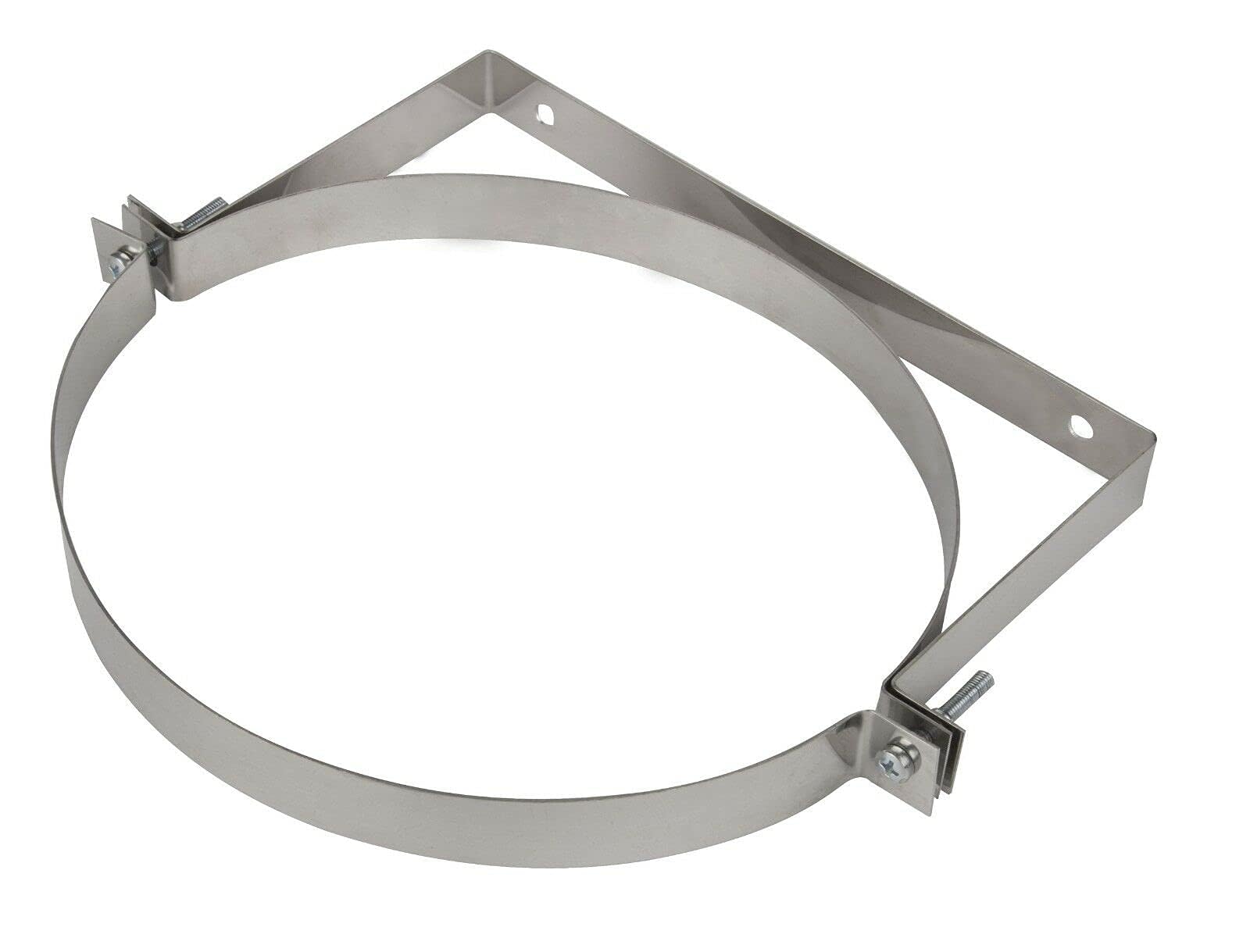Prostko Ltd Silver Chimney Pipe Wall Bracket Liner - Clip Flue Liner Clamp - Multi Fuel Tube Mount. (140Mm) 140Mm