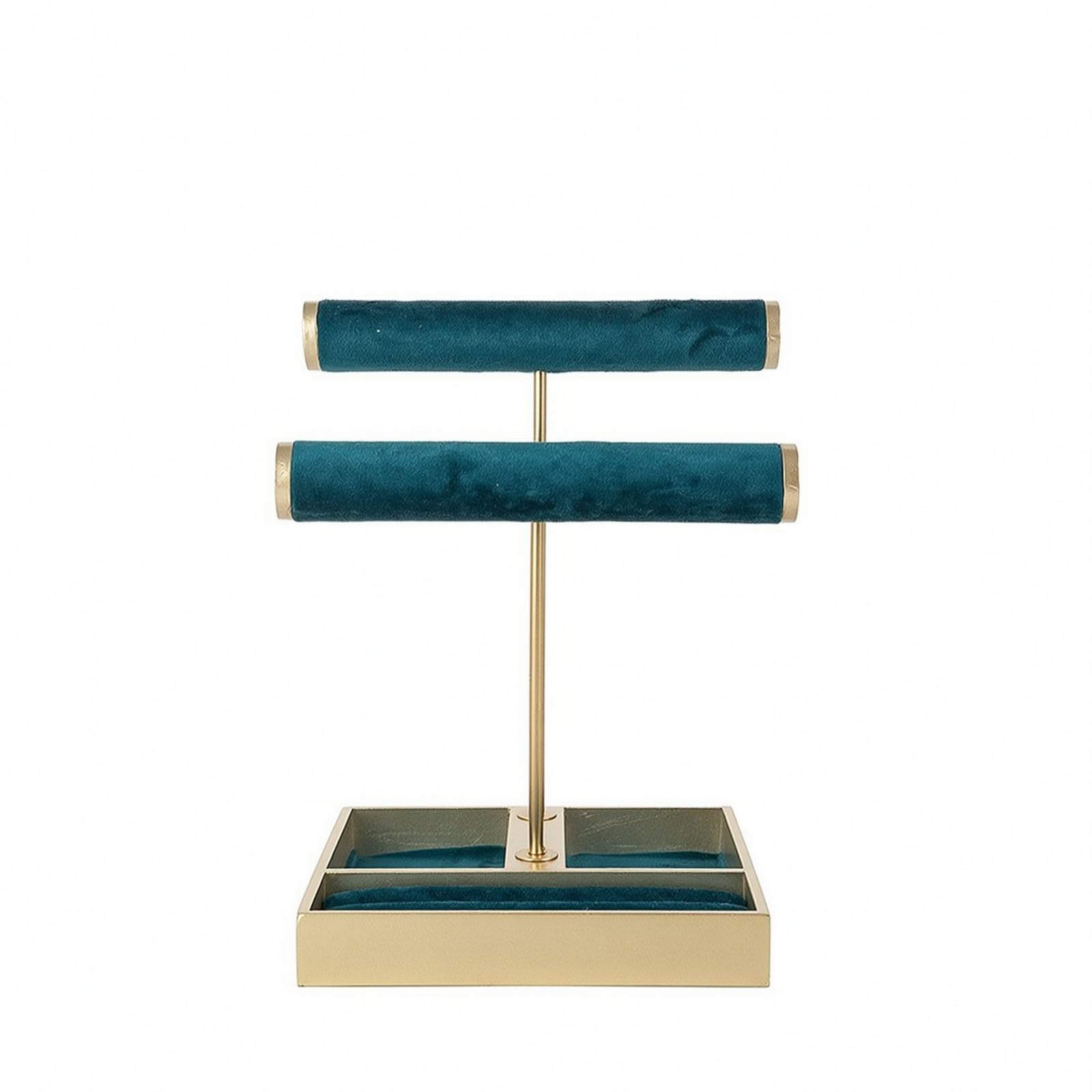 gioie da Appoggio Fatto a Mano gioie con Barre Impilate e Rivestimento in Velluto Autonte per Bancone di Negozio, Beige