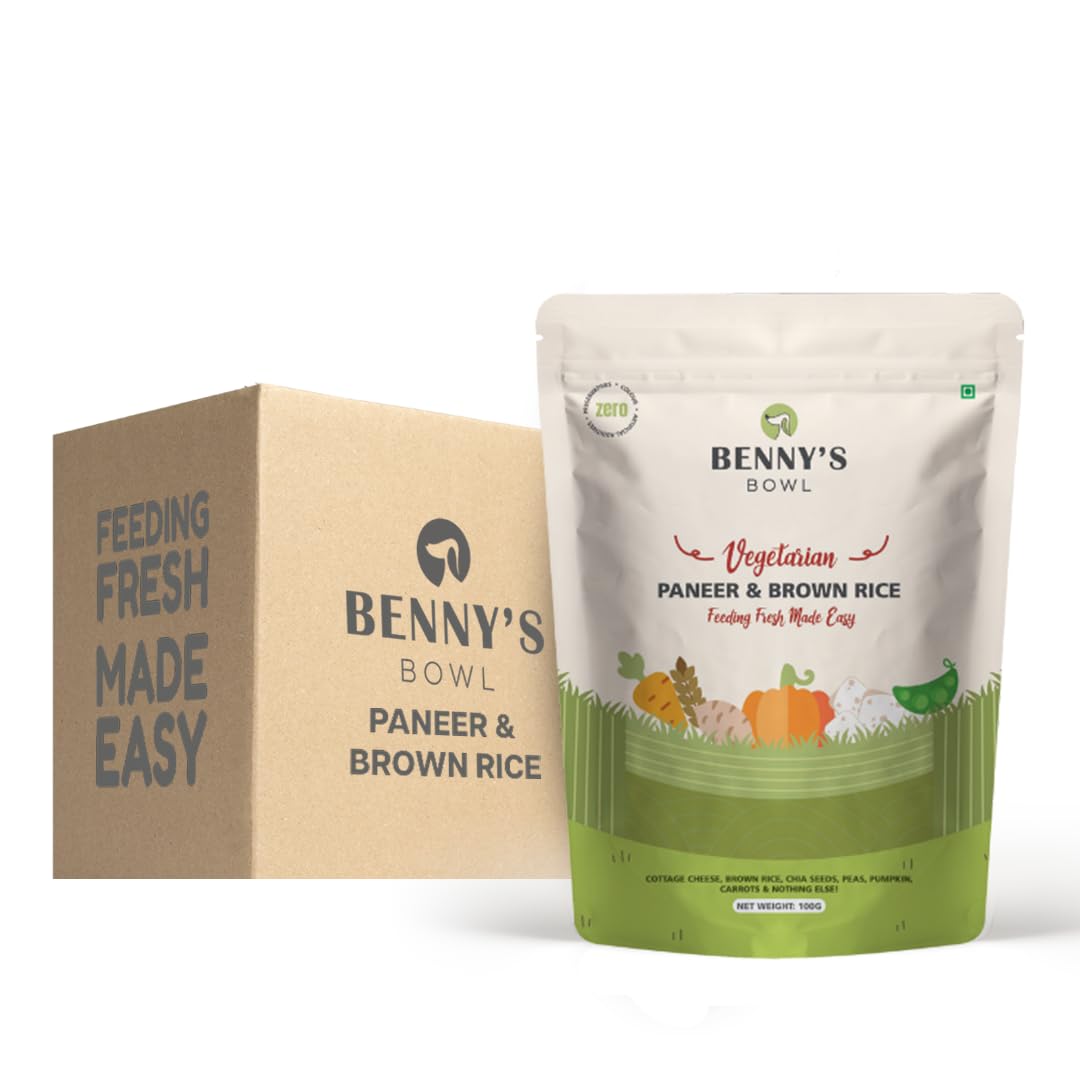 Bennys Bowl Fresh Dog Food - Paneer and Brown Rice Recipe - 15 Packs x 100g | Vegetarian (B0BQYTYNJ9) Amazon Price History, Amazon Price Tracker