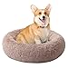 DanceWhale Rund Hundebett Flauschig Katzenbett Waschbar Hundekissen Weiches Plüsch Donut Haustierbett für Katzen Hunde (70cm, Braun)