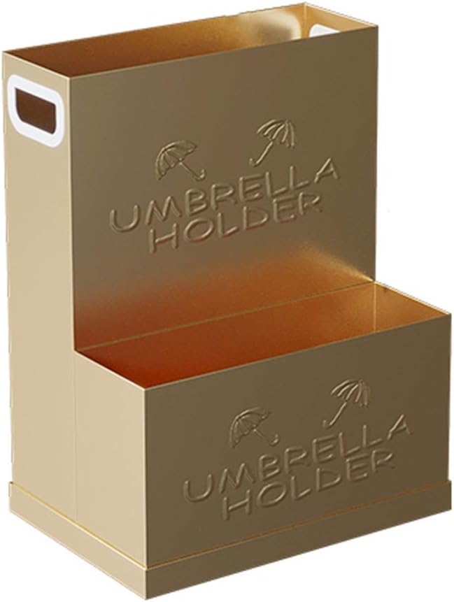 Brown Gold Large-Capacity Commercial Umbrella Stand, Metal Umbrella Holder for 28-43 Umbrellas, Suitable for Hotels, Banks, Supermarkets and Schools, 2 Models
