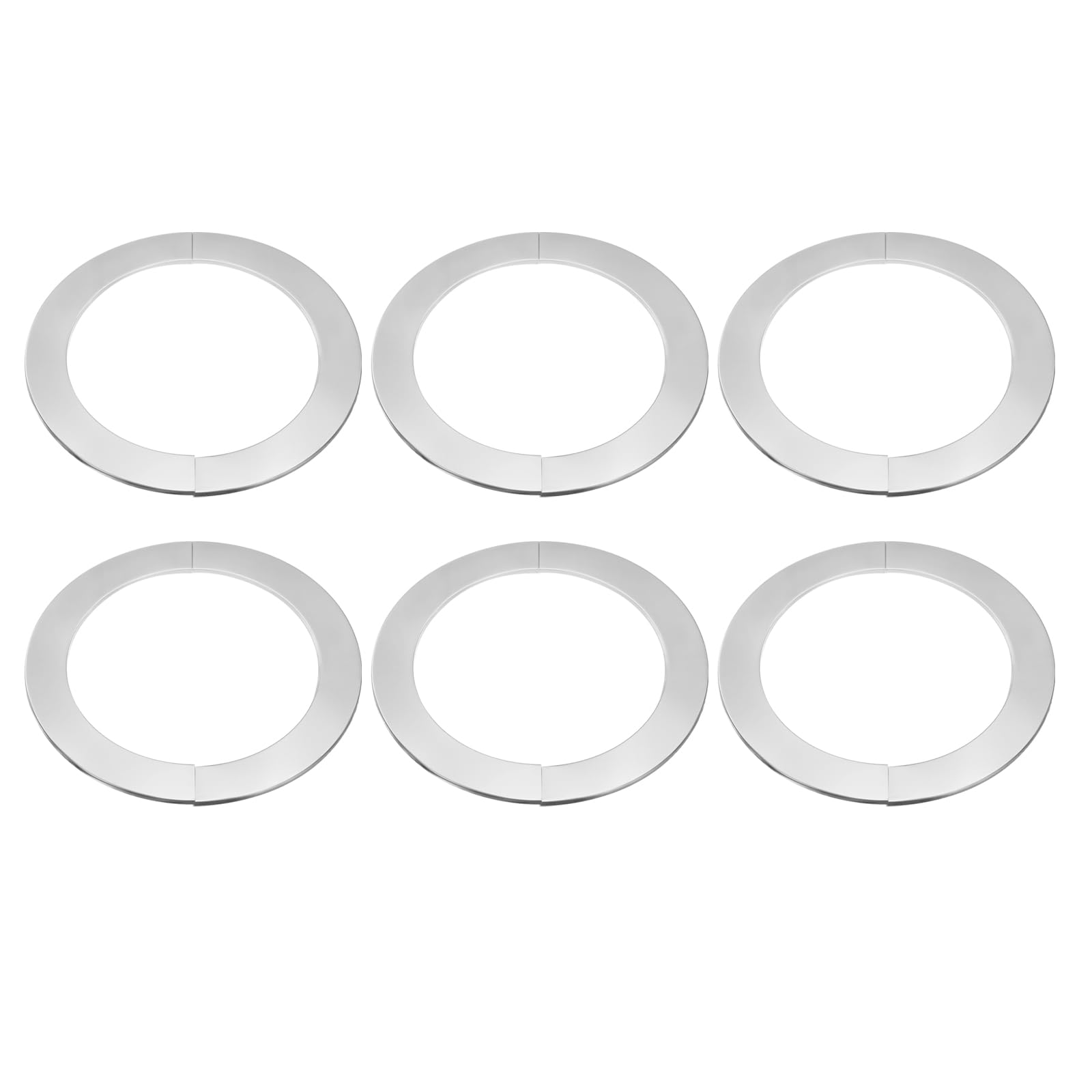 Brides murales 190mm rondes inox HARFINGTON lot de 6 rosaces fendues auto-adhésives