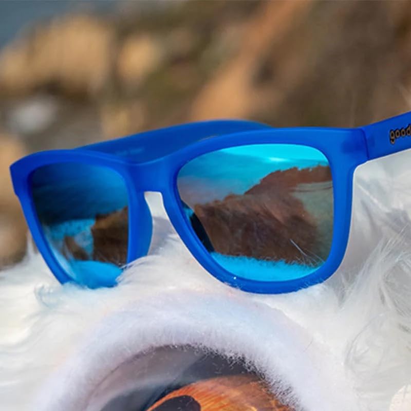 goodr Falkor's Fever Dream Polarized Sunglasses, Medium Sized (OG), Dark Blue Translucent Frame with Light Blue Mirrored Reflective Lenses, UV400 Protection, No Slip, No Bounce - Image 8