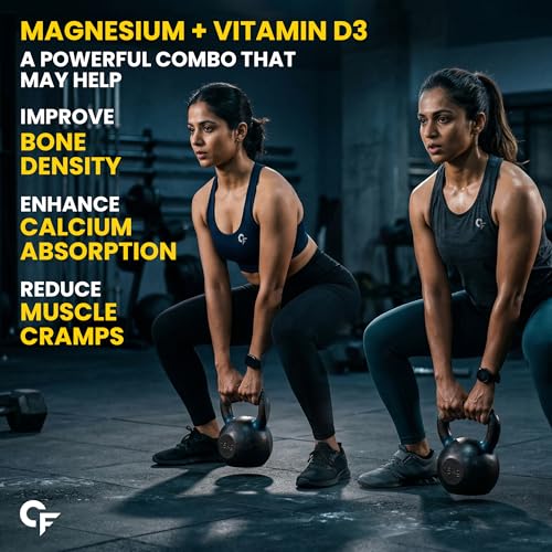 Image of Carbamide Forte Magnesium Glycinate for Women 1682mg | Magnesium supplement for women with Vitamin D3 & B12 | High Absorption Formula For Muscle Recovery, Sleep & Bone Health | 60 Veg Tablets