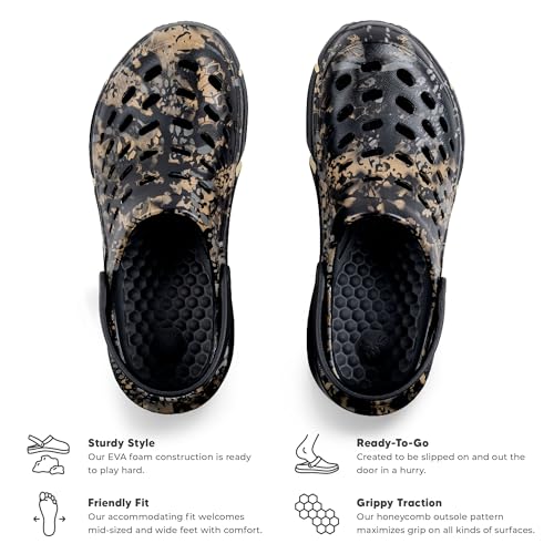 Joybees Men's Trekking Clog - Rubber Garden Clogs for Men, Outdoor Sport Sandals, Foam Water & Sand Shoes with Arch Support for Work, Waterproof3