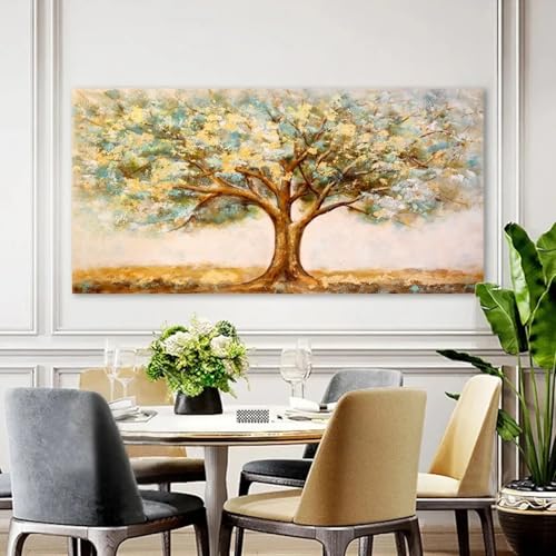 Impressions sur toile d'arbres abstraits avec cadre de qualité supérieure