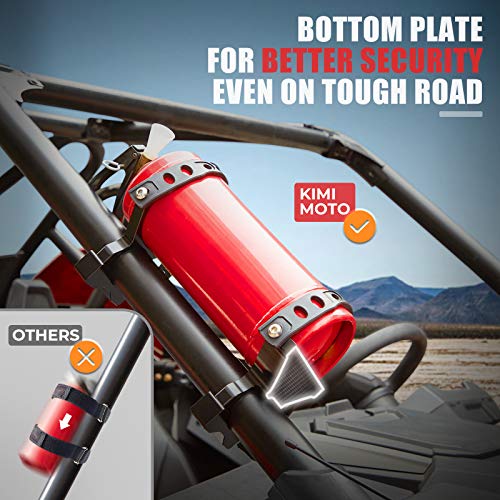 Kemimoto UTV Fire Extinguisher Holder, Adjustable Quick Release Roll Bar Fire Extinguisher Mount Compatible with Polaris RZR, Can Am Maverick/Commander, Honda Talon/Pioneer 1000 700 500