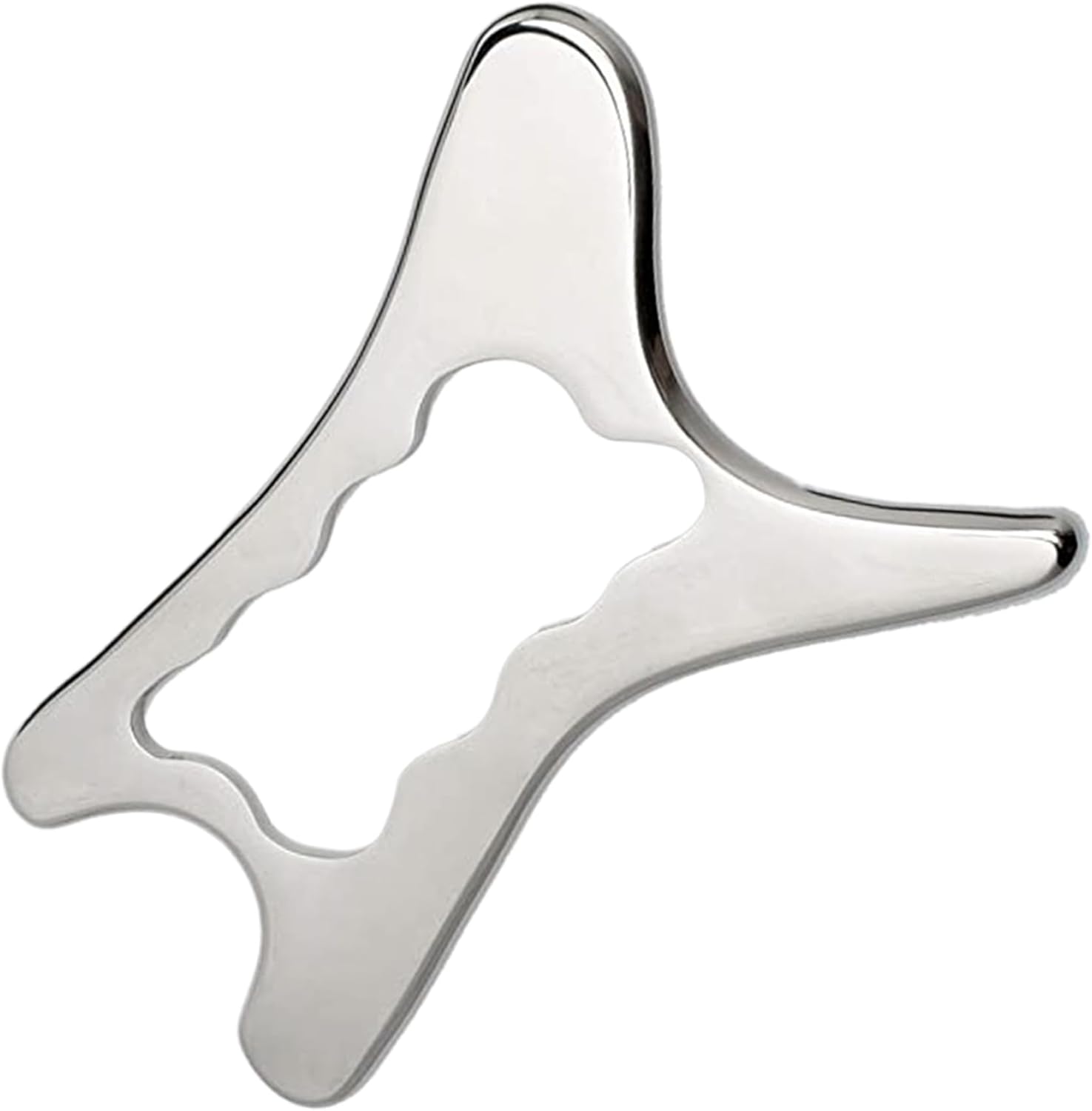 Stainless Steel Gua Sha, 5.9x3.2 inch Muscle Scraper Tool for Relieving Fatigue and Pain, Body Gua Sha Tool with Handle for Back, Legs, Arms, Neck, Shoulder 2 Back Massagers, Style 2