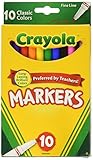 Crayola 58-7726 Classic Fine Line Markers Assorted Colors 10 Count, 2 Pack