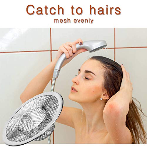 4pcs Heavy Duty Stainless Steel Slop Basket Filter Trap, 4.41\" Top / 2.44\" Mesh Metal Sink Strainer,Perfect for Kitchen Sink/Bathroom Bathtub Wash basin Floor drain balcony Drain Hole,Utility…