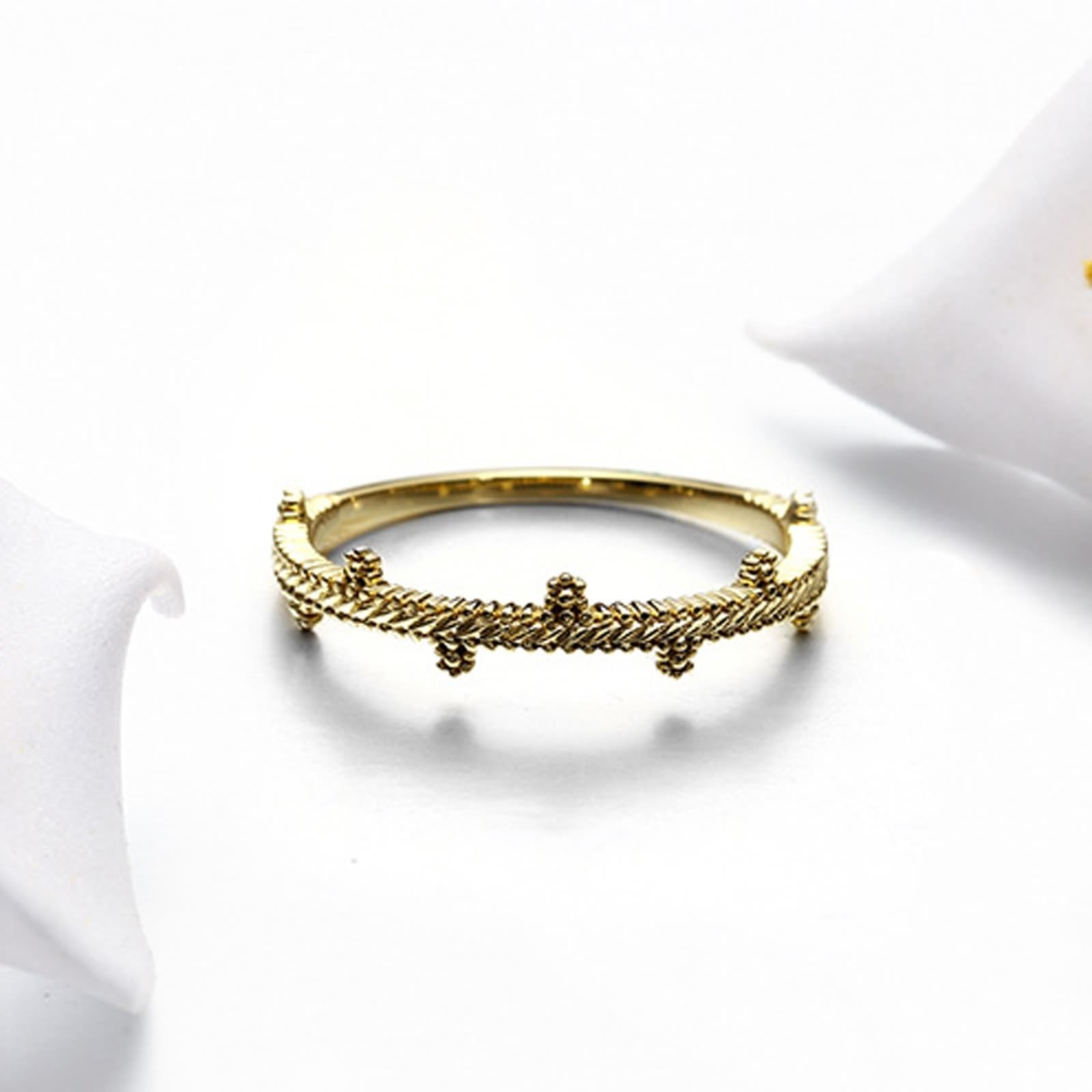 Anillos de boda de oro amarillo de 9 K/14 K/18 K, anillos clásicos para parejas