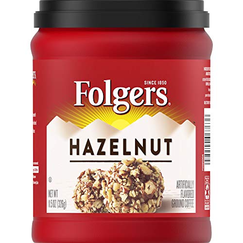 Folgers Hazelnut Flavored Ground Coffee, 11.5 Ounces
