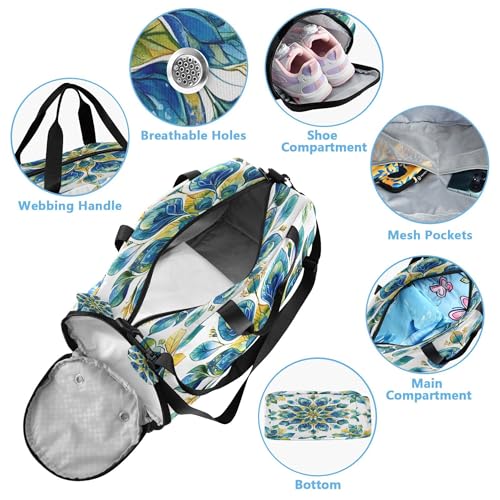 Mandala Kids Overnight Sports Duffel Bags with Shoe Compartment & Wet Pocket Travel Sport Gym Bag for Girls Boys4