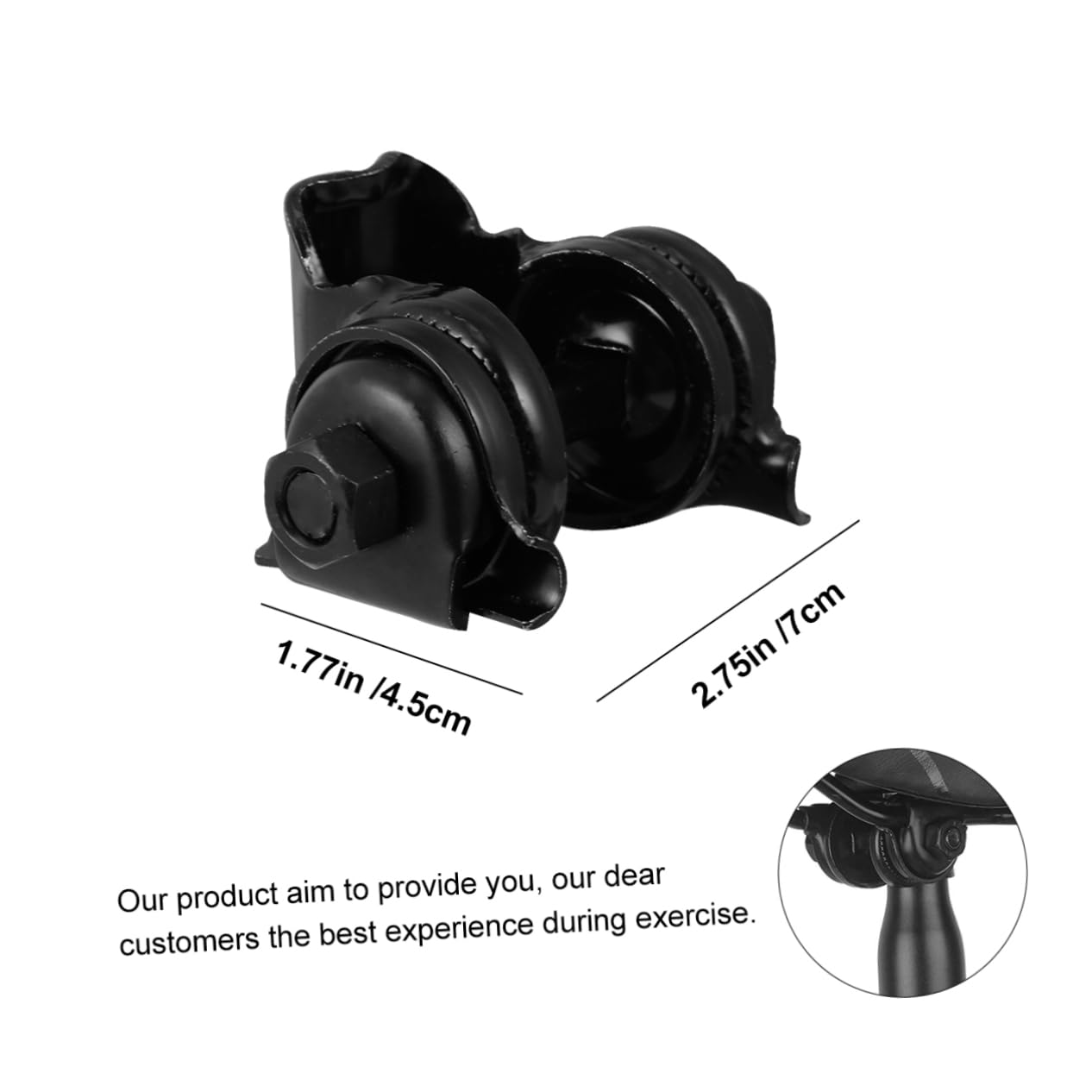 BRIGHTFUFU Bike Seatpost Clamp Parts 4 Pcs Iron Seatpost Saddle Clamp Easy Installation