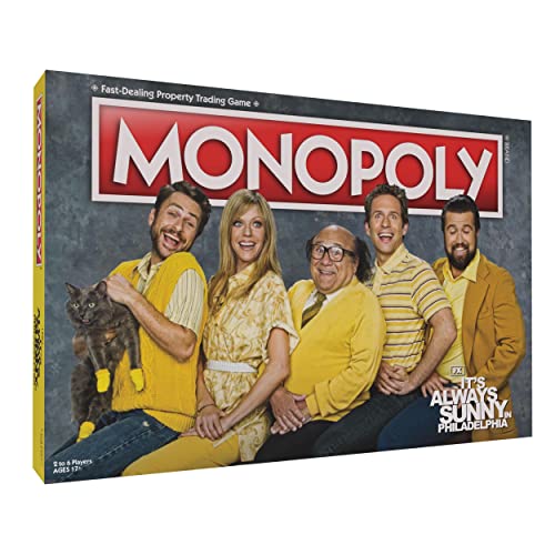 Monopoly It's Always Sunny in Philadelphia | Jeu de société Monopoly sous licence officielle | Sitcom FX primé