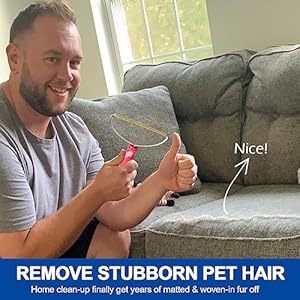   Pet-Hair-Remover-Deep-Cleaning-Dog-Cat-Hair-Remover-Lint-Cleaner-Pro-Fur-Removal-Tool-Portable-Carpet-Scraper-Rake-Fuzz-Hairball-Shaver-for-Carpet-Car-Mat-Couch-Pet-Bed-Rug-Rose-Red