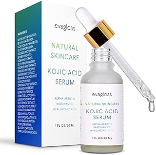 Kojic Acid Serum with Arbutin for Face and Body - Best Natural and Gentle Treatment for Skin Discoloration for All Skin Types, 1oz.