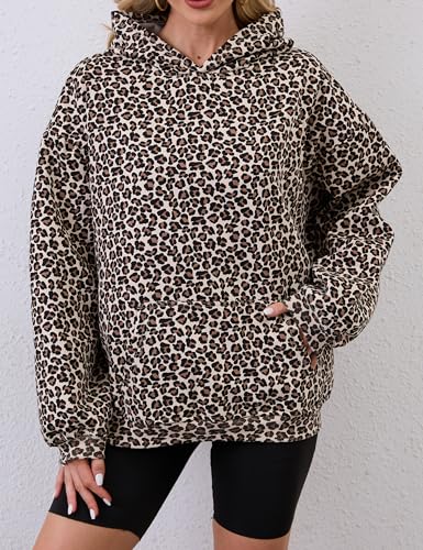 Image of Dsewpaur Camo Hoodie For Women Oversized Long Sleeve Drop Shoulder Fleece Hooded Sweatshirt Pullover With Pocket Outfits