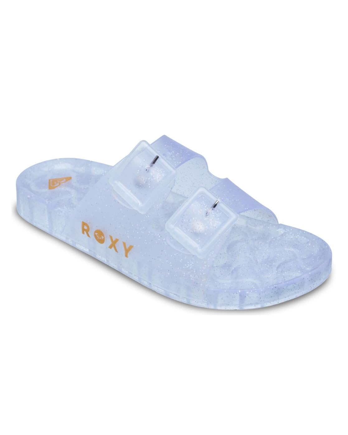 Roxy Women's Kattie Glitter Sandal, Silver, 7.5 UK