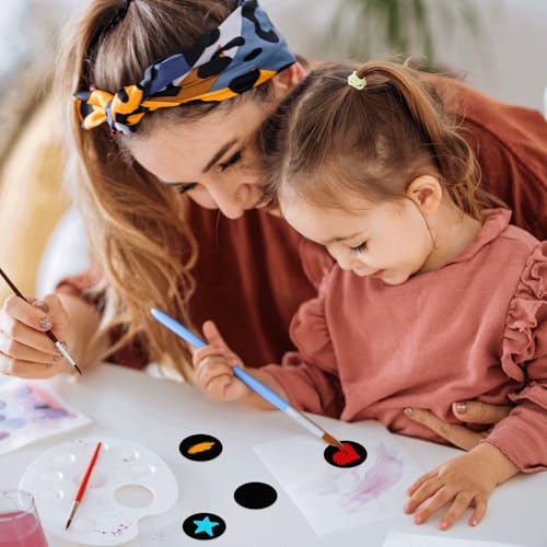 Image of 30Pcs 1 inch Black Acrylic Discs Acrylic Circle Blanks, Round Acrylic Sheets Boards 0.04inch Thick Plexiglass Plastic Panels for DIY Craft, Sign, Paintings, Cake Decor