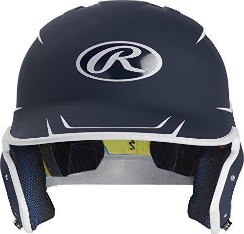 Rawlings MACH-N7/W7-JR 2019 Mach Baseball Batting Helmet, Navy/White