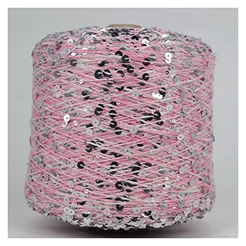 XZMALZYC Hilado de Tejido 50g Mano acrílico Hilado de Tejido de algodón de algodón de algodón Hilo de Crochet de 3 mm + 6 mm de Hilo de Lentejuelas for Bricolaje Gramiento (Color : AW012)