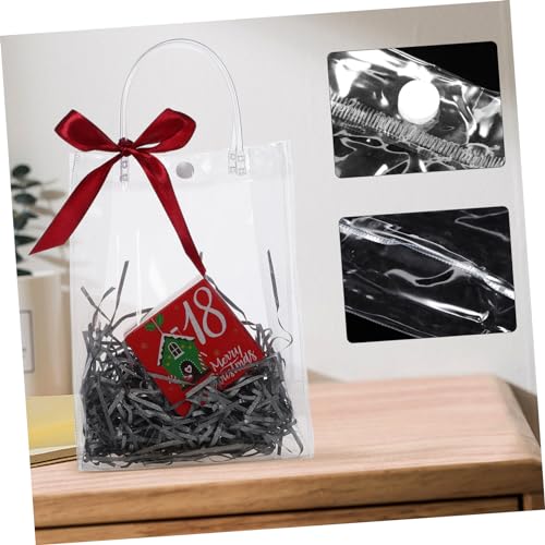 Bolsas para envolver regalos de bodas con asas transparentes KOMBIUDA 7