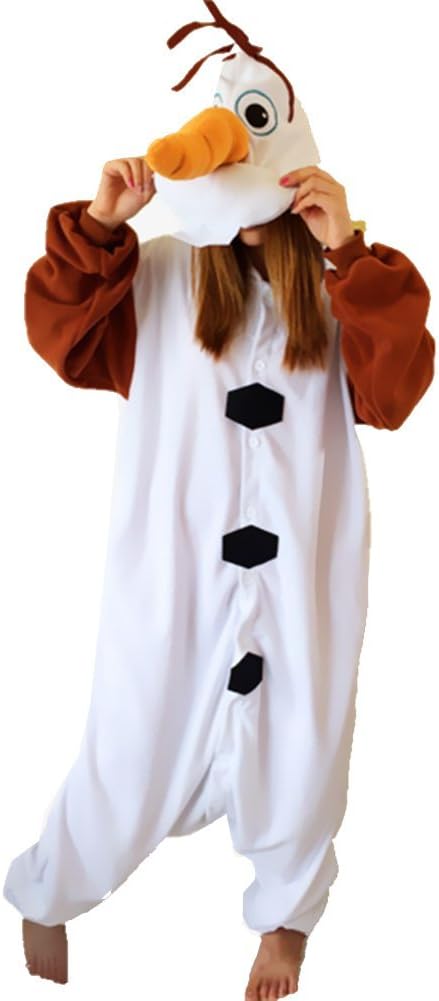 Daizy Ault Movie Olaf Character Costume Unisex Pajamas Onesies