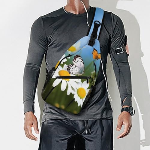 Mochila tipo sling blanca para deporte y senderismo miniatura 7