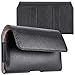 Produktbild XiRRiX Handy Gürteltasche - universal quer Handytasche Größe 3XL - speziell für Herren Designed - Gürtel Handy Tasche mit Fester Gürtelschlaufe - Leder Smartphonetasche in schwarz