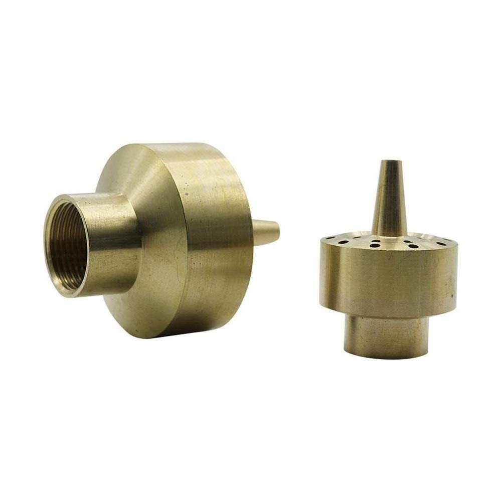 LCARYGarden Sprinkler Copper Garden Pond Decoration Fountains 1Pc G1.5 Adjustable Universal Direction Brass Radial Fountain Nozzles