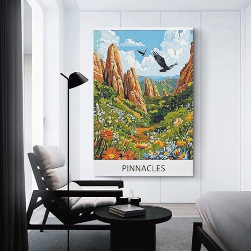 Tableau sur toile Stained Glass Parrot art mural moderne 50x75cm pour salon