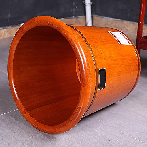 Bañera de pies de madera de roble con tapa miniatura 4