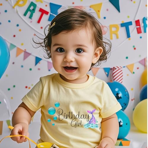 Image of Birthday Girl Tshirt Toddler Birthday Shirts Tees Little Kids Top Outfit Cotton Short Sleeve 2nd 3rd 4th 5th 6th 7th 8th