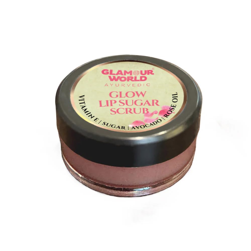 Glamour World Ayurvedic Glow Lip Sugar Scrub - Exfoliating, Moisturizing for Beautiful Lips, Lip Scrub, Skin Care - 15g-picture-54