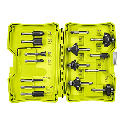 RYOBI, Set of 15 variegated cutters 6 mm shank (file cutter, straight, V-groove, groove, chamfering, dovetail, sweet - Image 2