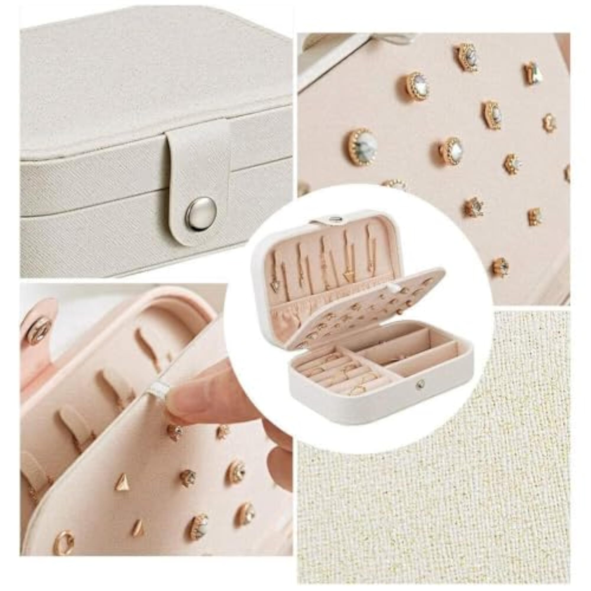 Double Layer Jewellery Box Organizer Case with Removable Compartments