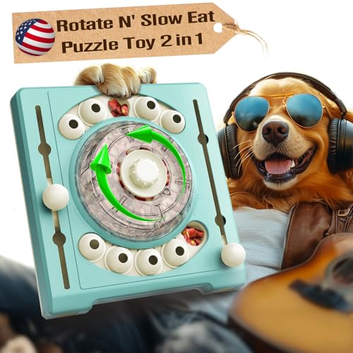 KADTC Level 2 in 1 Dog Spinning Puzzle Toy for Small/Medium/Large...