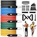 Bandas Elasticas Musculacion, Seltochum 15PCS 150LBS Bandas Elasticas Fitness, Bandas Elasticas Bandas de Resistencia con Manijas, Diadema Anti-Sudor, Muñequeras, para Aparatos de Gimnasia, Yoga